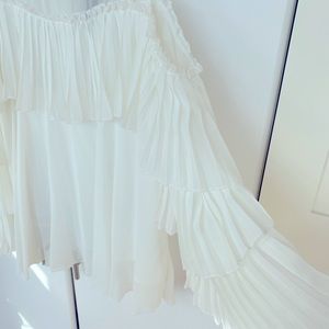 Cold Shoulder Ruffle Top